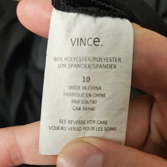 Vince. Cap Sleeve Drawstring Waist Jumpsuit Womens 10 Black Polyester Spandex - Picture 4 of 10